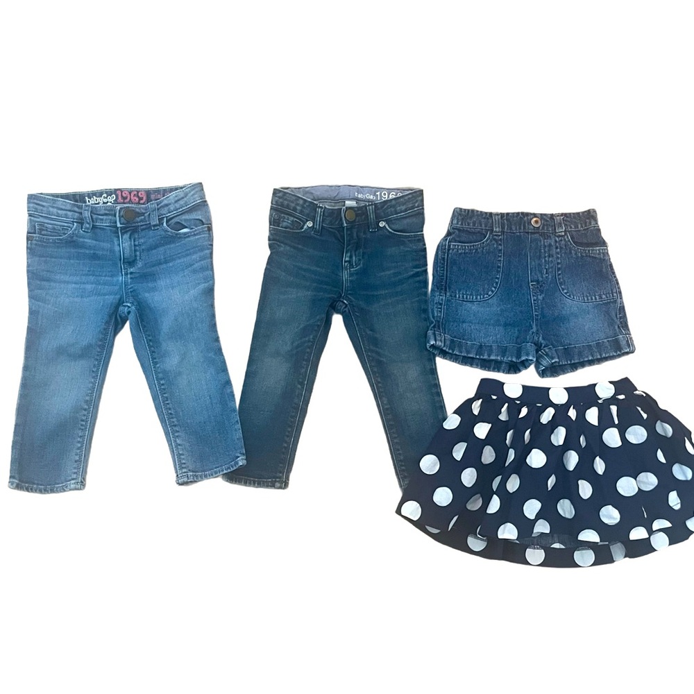 💥HP 💥 Bundle of 4 Girls 18-24 months denim bottoms clothes